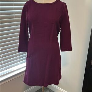 Boden Fuchsia 3/4 Sleeve Dress